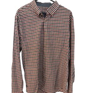 G.H. BASS & CO. RED WHITE‎ AND BLUE BUTTON-DOWN SHIRT LONG SLEEVES MENS L